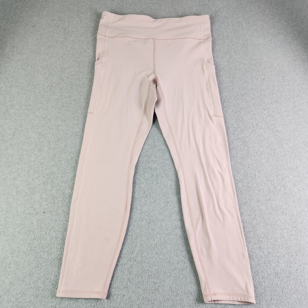 Fabletics Leggings Womens XL Pink High Waisted Activewear 7/8 Length Seamed Back